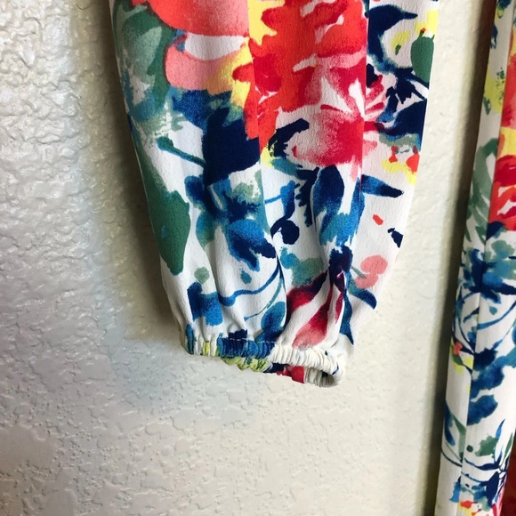Charles Henry Floral Print Side Slit Maxi Dress size Small - Picture 4 of 13